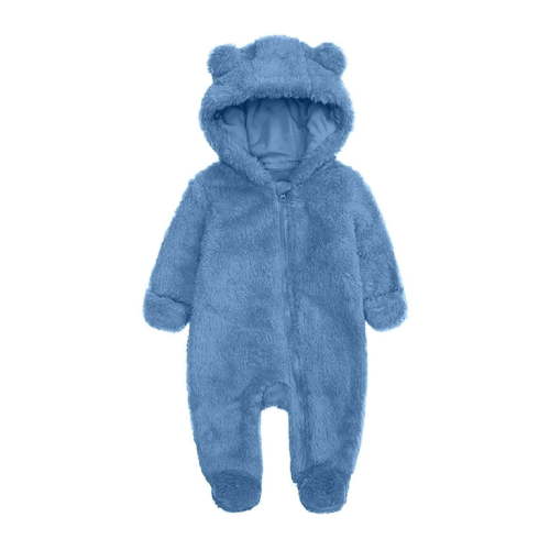 Elainilye Fashion Unisex Baby Clothes Newborn Boys Girls Plush Cute Bear Ears Winter Thick Warm Jumpsuit Romper, Sizes 0-3 Months