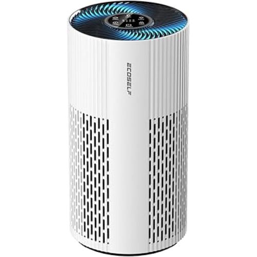 Air Purifiers for Home Large Room Cover Up to 1500 Ft² with True HEPA Filter, 20dB Sleep Mode, 360° Air Intake & Outlet, Air Cleaner for Bedroom Pets, 7 Color Light, HAP604, Bright White