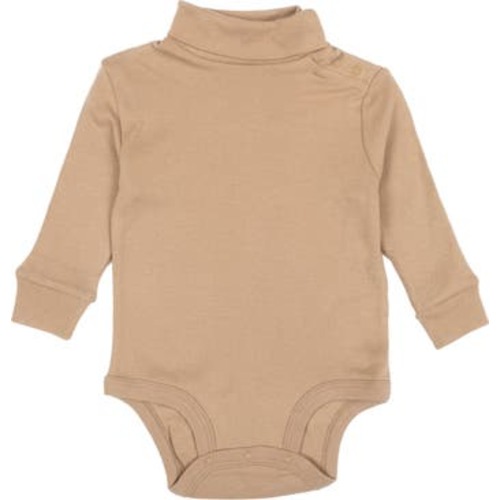Cotton Boho Solid Turtleneck Bodysuit, 0-6M