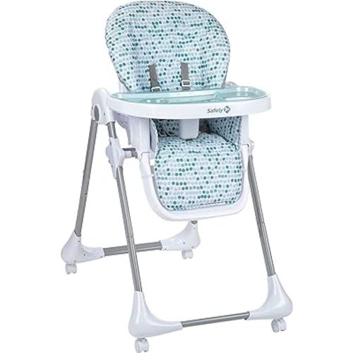 Safety 1st High Chairs for Babies and Toddlers, 3-In-1 Grow and Go with Tray and Adjustable Seat, Raindrop