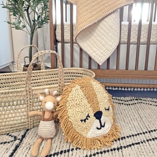 Crane Baby Lion Nursery Decorative Throw Pillow