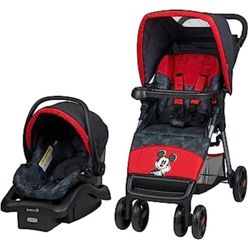 Disney Baby Mickey Mouse Simple Fold LX Travel System, Lift to fold compactly in Less Than a Second for Easy Storage; self-Standing When Folded, Mickey Blogger
