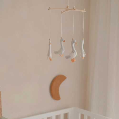 Baby mobile- Goose mobile- Baby girl mobile- Geese Nursery baby mobile- Baby shower gift- Newborn gift- Duck Duck Goose decor- Baby boy gift