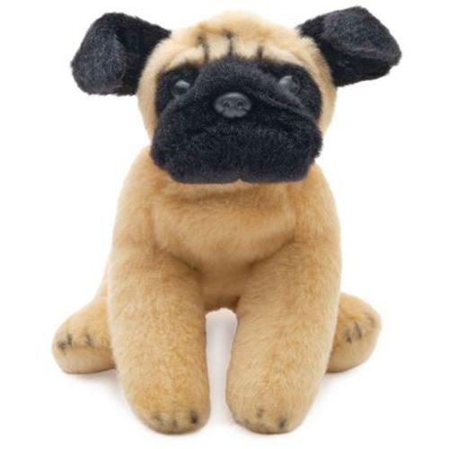 Bearington Lil' Pugsly Small Plush Pug Stuffed Animal Puppy Dog, 6 inch, For Ages 3-14