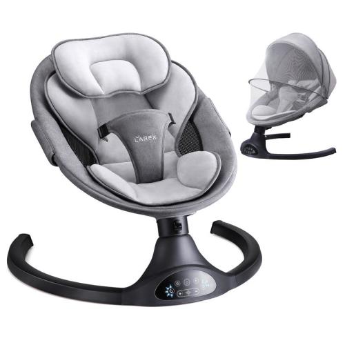 LAREX Baby Swing for Infants | Electric Bouncer for Babies,Portable Swing for Baby Boy Girl,Remote Control Indoor Baby Rocker with 5 Sway Speeds,1 Seat Positions,10 Music and Bluetooth (Black) - TikTok Shop