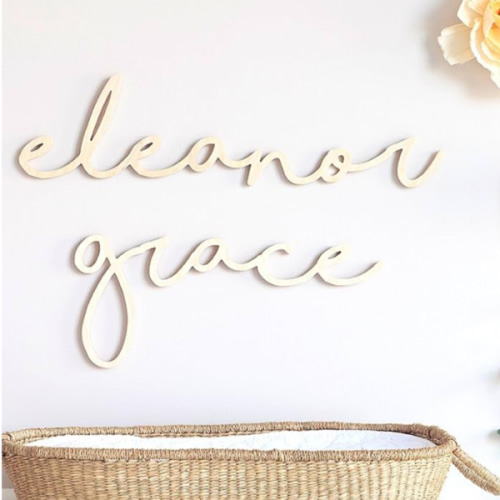 Sienna’s nursery name sign