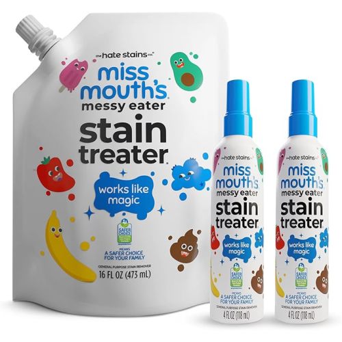 Miss Mouth's Messy Eater Stain Treater Kit, 2 Sprays & 16 Oz Refill