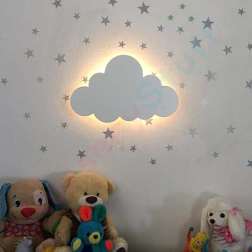 Nursery CLOUD Wall Lightwooden Wall Light Kids Room Decor - Etsy