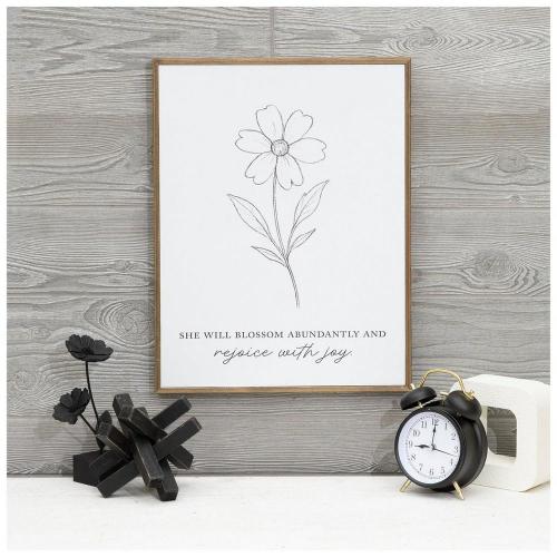 She Will Blossom Wood Wall Decor