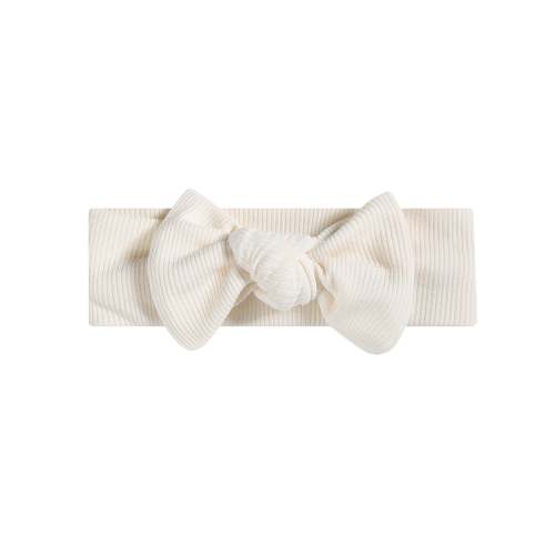 Cream Small Ribbed Bow – Brave Little Ones