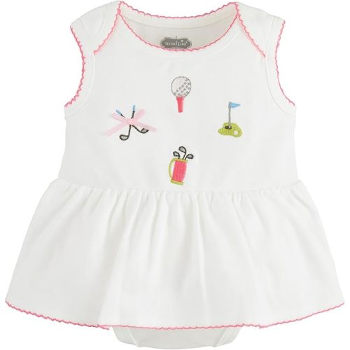Mud Pie Baby Girls' Mud Pie Children's Emb Golf Skirted Crawler