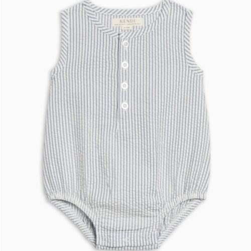 Wren Seersucker Bubble Romper