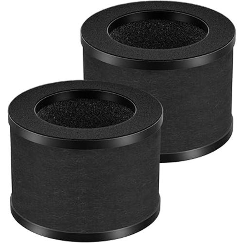 2 Pack TZ-K1 Replacement Filter Compatible with FreAire KN6391, Compatible with ToLife TZ-K1, Compatible with VOOPNU DH-JH12, for MK-01 MK-06, MJ012H, 3-in-1 Filter Replacement for Smoke Pollen, Black
