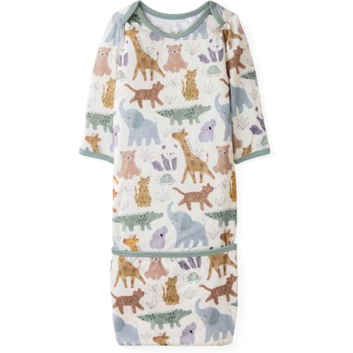 Little Sleepies Newborn Infant Gown, Soft Viscose from Bamboo Baby Gown for Newborn Girls & Boys Baby Clothes, Infant Sleeper