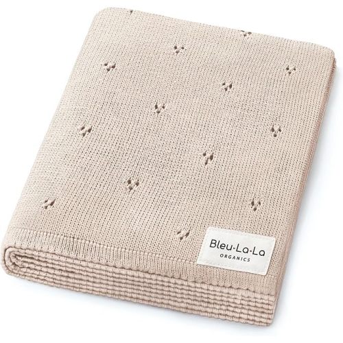 Luxury Organic Pointelle Receiving Blanket (Oatmeal)