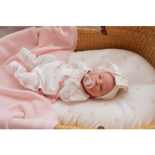 Essential Kimono Romper | Pink Hearts *PRE-ORDER* – Little and Fern