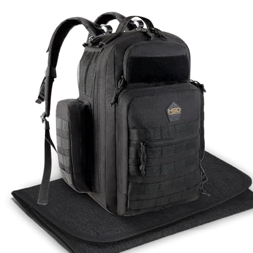 HighSpeedDaddy - Baby Diaper Backpack, Military-Grade, Waterproof, Compact Baby Travel Bag with Diaper Changing Mat