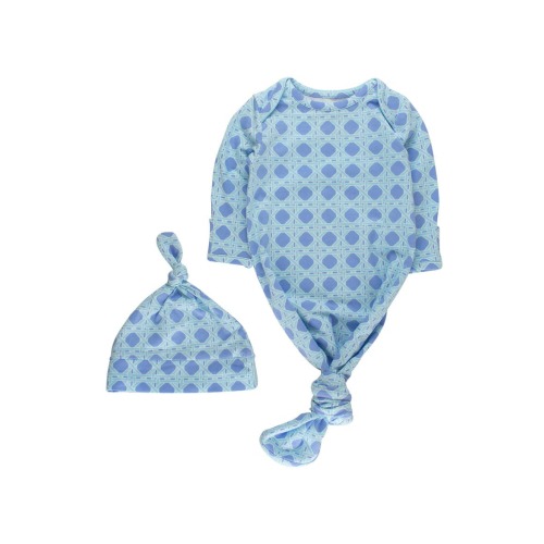 Modal Blend Knotted Sleep Gown & Hat Set