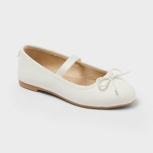 Toddler Nora 2.0 Classic Ballet Flats - Cat & Jack™ White 2.0 6T