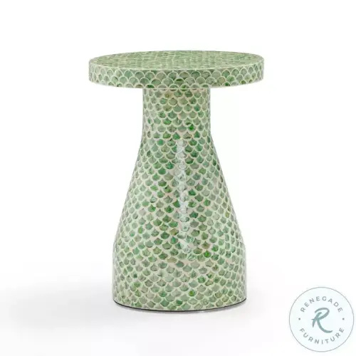 Halio Green Shell Side Table From TOV | Coleman Furniture