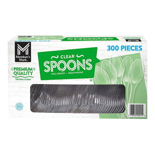 Member's Mark Clear Plastic Spoons, Heavyweight 300 ct.&nbsp;