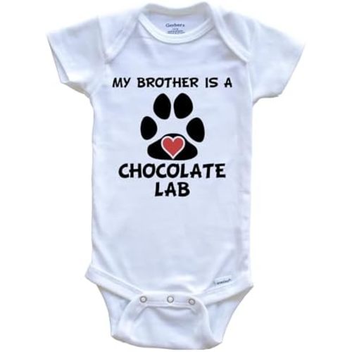 My Brother is A Chocolate Lab One Piece Baby Bodysuit Cute Dog One Piece Baby Bodysuit