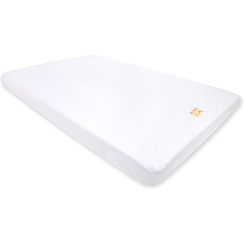 Burt's Bees Baby - Fitted Mini Crib Sheet for Pack 'n Play or Portable Playard, 100% Organic Cotton (Cloud White)