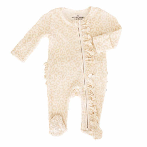 All Bamboo Waffle Zipper Footies