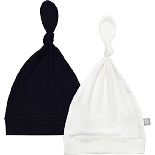 KYTE BABY Bamboo Rayon Baby Beanie Hats Soft Knotted Caps - 2 Pack
