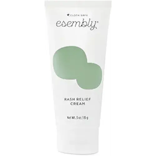 Esembly Rash Relief Cream, Organic and Cloth Friendly Zinc Oxide Barrier Cream, Soothes and Heals Diaper Rash, Natural Aid for Baby Bottom Discomfort, 3oz