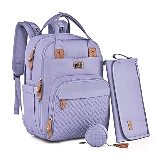 Dikaslon Diaper Bag Backpack with Portable Changing Pad,Baby Essentials | Waterproof Large Baby Bags Travel Baby Diaper Bags for Boys Girls Moms Dads, Baby Shower Gifts Newborn Essentials Must Haves