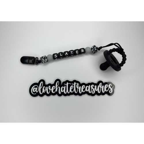 Custom Name Pacifier clip