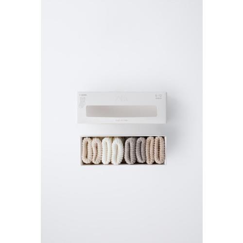 FOUR-PACK OF SOCKS WITH COLOR BOX - Light beige | ZARA Canada