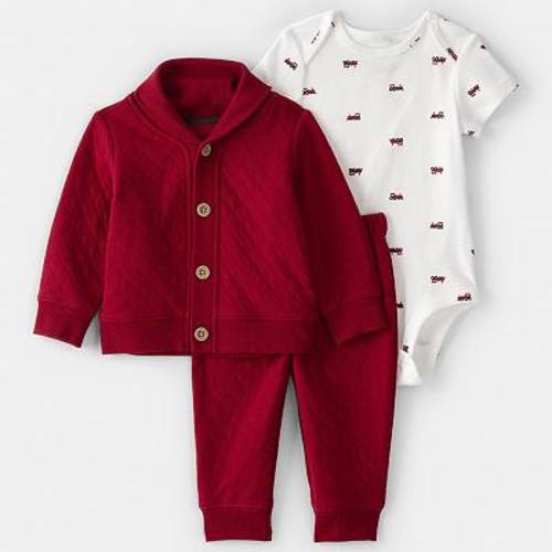 Baby Boy Carter's 3-pc. Quilted Cardigan, Bodysuit & Pant Set