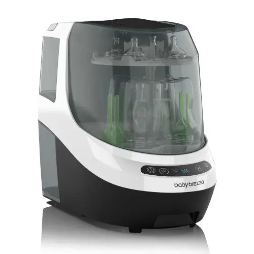 Baby Bottle Washer Pro - Baby Bottle Washer, Sterilizer + Dryer - All in One Machine Cleans Bottles, Pump Parts, & Sippy Cups - Replaces Hand Washing, Bottle Brushes and Drying Racks-Brezza