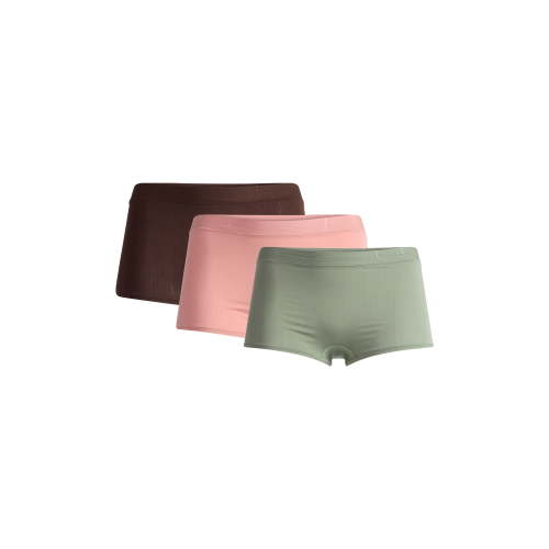 Joyspun Women's Ribbed Modal Boyshort Panties, 3-Pack, Sizes XS-3XL