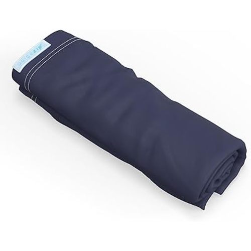 QuickZip Crib Extra Zip-On Sheet (SecureFit Wraparound Base Not Included) - Faster, Safer, Easier Baby Crib Sheets - Deep Navy 100% Cotton - Fits All Standard Crib Mattresses