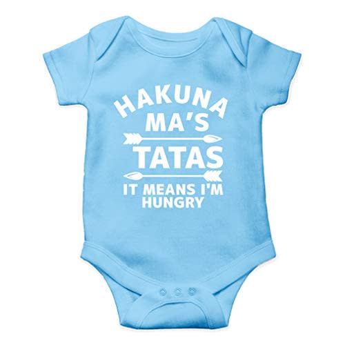 AW Fashions Hakuna Ma's Tatas It Means I'm Hungry Baby Bodysuit Funny Cute Adorable Newborn Romper Clothing