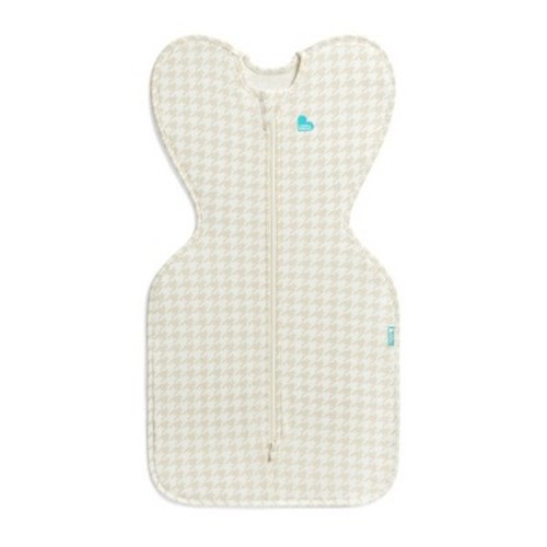 Love to Dream Baby Swaddle Up Sleep Sack - Cotton 1.0 TOG Long Sleeve Wrap - Houndstooth - NB