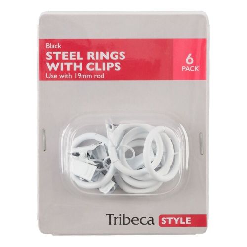 Tribeca Spring Clip With Ring White | Spotlight Australia