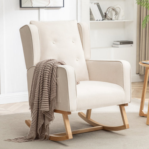 Isabelle & Max™ 33" Wide Rocking Chair with Solid Wood Leg & Reviews | Wayfair