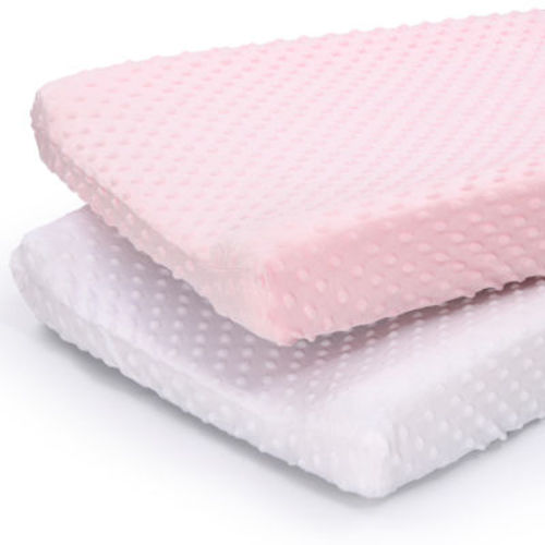 The Peanutshell Pink/White Minky Dot 2-pc. Changing Pad Cover