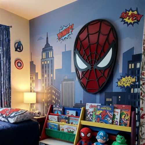 Spider-Man Acrylic Wall Art | 2-Layer Glossy Superhero Room Decor for Kids, Gamers & Comic Fans