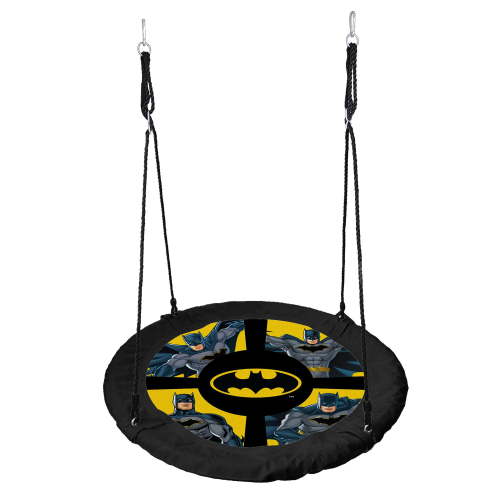Batman 40” Saucer Tree Swing for Kids – Heavy-Duty Flying Disc Swing, Adjustable Ropes, Indoor & Outdoor Use, Ages 3+
