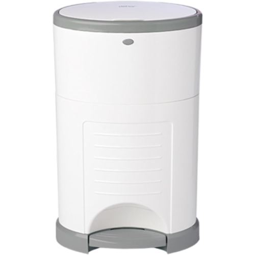 Diaper Dekor EKO Classic Diaper Pail, White | ONLY Eco-Friendly Diaper Pail Made with 70% Recycled Materials | Hands-Free: Step–Drop–Done | Cost-Effective Refill System