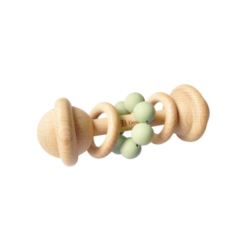 Mint Wooden Rattle Toy