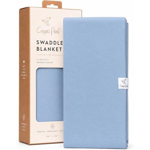 Copper Pearl Swaddle Blankets for Newborns | Soft Stretchy Receiving Blankets for Boys and Girls | Large 46 x 46 Inch Baby Blankets | Lightweight and Breathable Swaddles | Robin