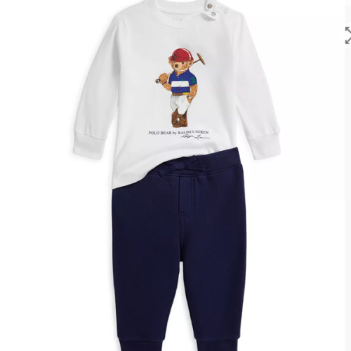 Polo Boys' Polo Bear Jersey Tee & Fleece Pant Set - Baby