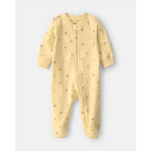 Baby Lemon 2-Way Zip 100% Cotton Sleep & Play Pajama - Yellow | Carter's