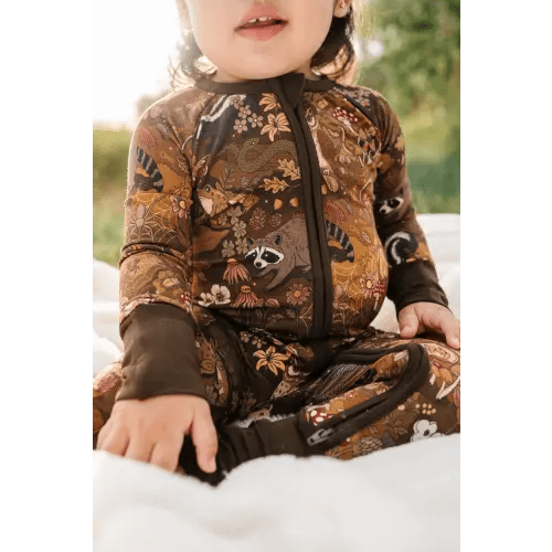 Wildwoven Midnight Misfits Zip Romper
6-12mos